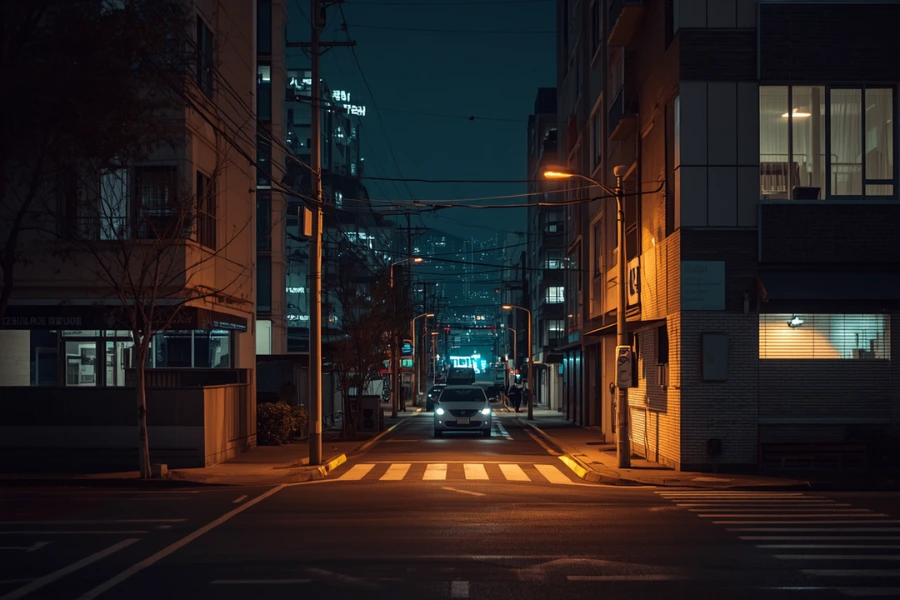 동작출장마사지 대학가 야간 휴식 분위기 이미지