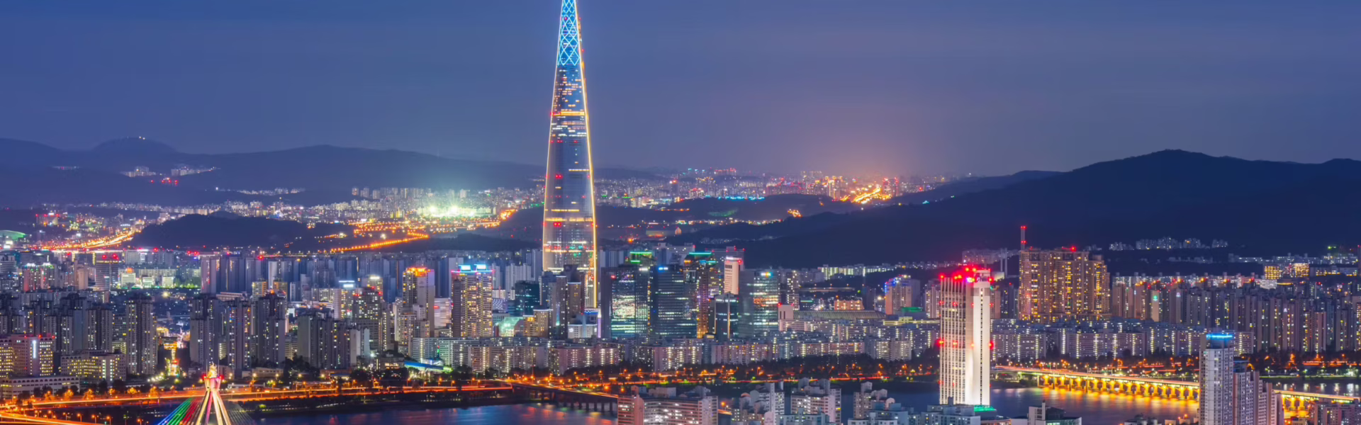 서울 도심 야경 배경 이미지, 출장마사지 안내