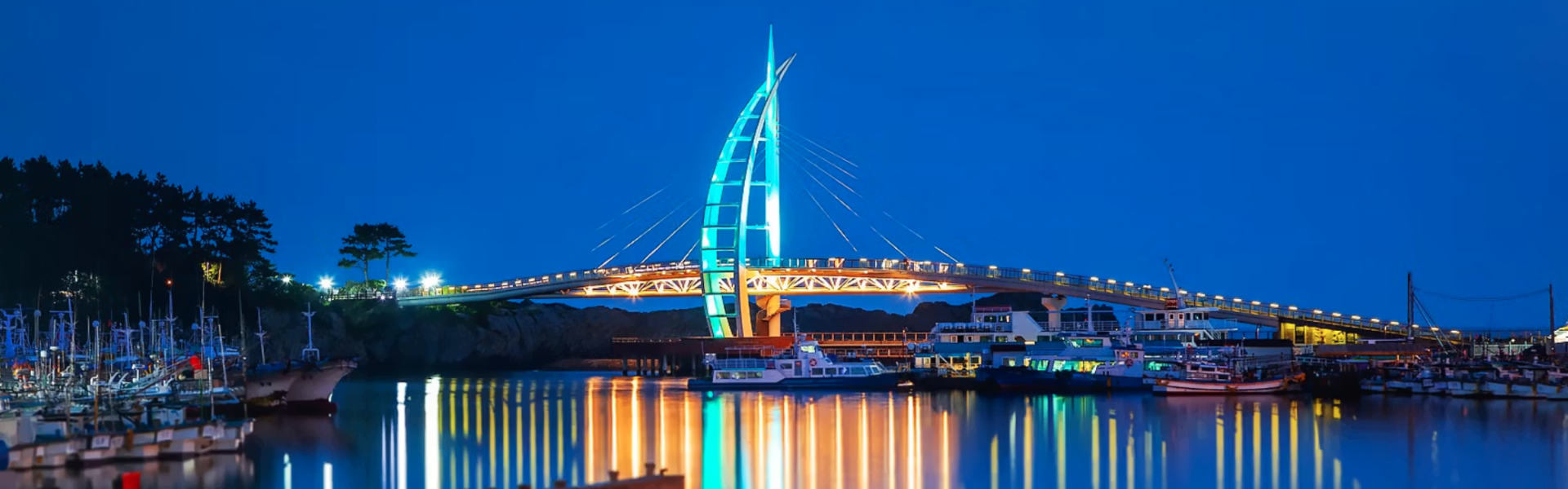 제주 바다와 다리 야경 풍경, 홈타이 안내